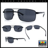 Mens Classic Agent Narrow Rectangle Officer Metal Rim Manly Sunglasses