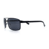 Mens Classic Agent Narrow Rectangle Officer Metal Rim Manly Sunglasses