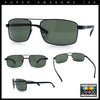 Mens Classic Agent Narrow Rectangle Officer Metal Rim Manly Sunglasses