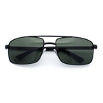 Mens Classic Agent Narrow Rectangle Officer Metal Rim Manly Sunglasses