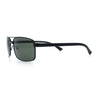 Mens Classic Agent Narrow Rectangle Officer Metal Rim Manly Sunglasses