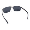Mens Classic Agent Narrow Rectangle Officer Metal Rim Manly Sunglasses