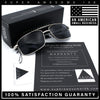 Mens Classic Agent Narrow Rectangle Officer Metal Rim Manly Sunglasses