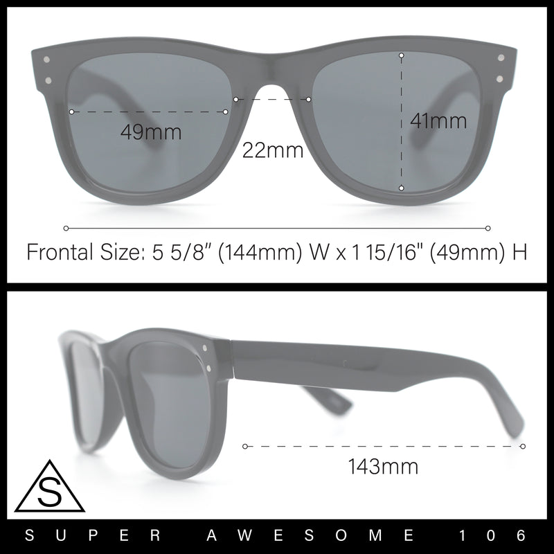 Retro Concave Curved Front Horn Rim Hipster Plastic Fashion Sunglasses