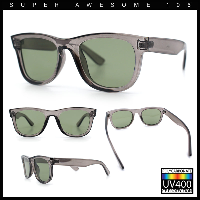 Retro Concave Curved Front Horn Rim Hipster Plastic Fashion Sunglasses