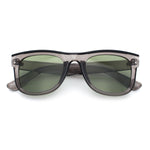 Retro Concave Curved Front Horn Rim Hipster Plastic Fashion Sunglasses