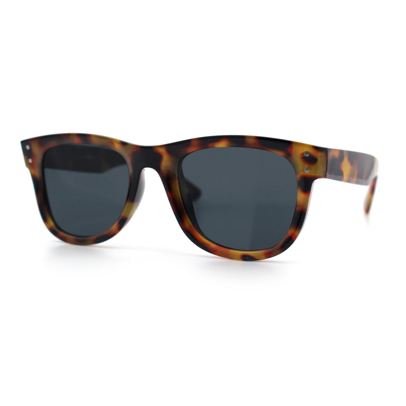 Retro Concave Curved Front Horn Rim Hipster Plastic Fashion Sunglasses