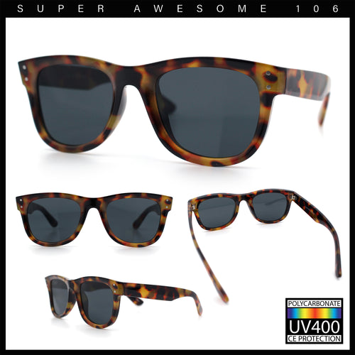 Retro Concave Curved Front Horn Rim Hipster Plastic Fashion Sunglasses
