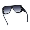 Womens Oversized Shield Cropped Side Flat Top Plastic Diva Fashion Sunglasses