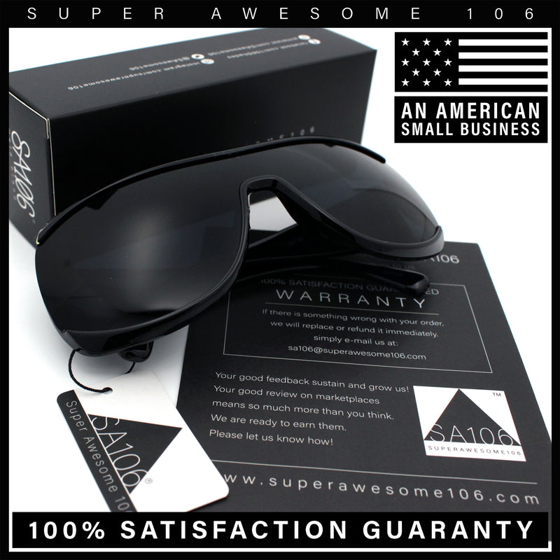 Womens Oversized Shield Cropped Side Flat Top Plastic Diva Fashion Sunglasses