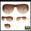 Womens Oversized Shield Cropped Side Flat Top Plastic Diva Fashion Sunglasses