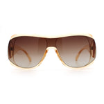 Womens Oversized Shield Cropped Side Flat Top Plastic Diva Fashion Sunglasses