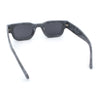 Small Thick Beveled Horn Rim Rectangle Plastic Mod Fashion Sunglasses