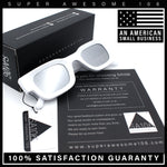 Small Thick Beveled Horn Rim Rectangle Plastic Mod Fashion Sunglasses