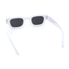 Small Thick Beveled Horn Rim Rectangle Plastic Mod Fashion Sunglasses