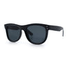 Curved Concave Face Oversized Horn Rim Plastic Retro Sunglasses