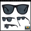 Curved Concave Face Oversized Horn Rim Plastic Retro Sunglasses