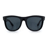Curved Concave Face Oversized Horn Rim Plastic Retro Sunglasses