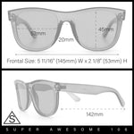 Curved Concave Face Oversized Horn Rim Plastic Retro Sunglasses