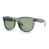 Curved Concave Face Oversized Horn Rim Plastic Retro Sunglasses