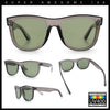 Curved Concave Face Oversized Horn Rim Plastic Retro Sunglasses