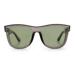 Curved Concave Face Oversized Horn Rim Plastic Retro Sunglasses