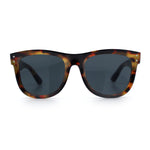 Curved Concave Face Oversized Horn Rim Plastic Retro Sunglasses