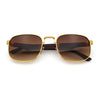 Mens Luxury Oversize Wood Buff Rectangle OG Gangster Sunglasses
