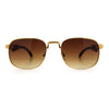 Mens Luxury Oversize Wood Buff Rectangle OG Gangster Sunglasses