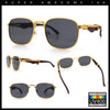 Mens Luxury Oversize Wood Buff Rectangle OG Gangster Sunglasses