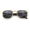 Mens Luxury Oversize Wood Buff Rectangle OG Gangster Sunglasses