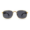 Mens Luxury Oversize Wood Buff Rectangle OG Gangster Sunglasses
