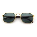 Mens Luxury Oversize Wood Buff Rectangle OG Gangster Sunglasses