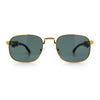 Mens Luxury Oversize Wood Buff Rectangle OG Gangster Sunglasses