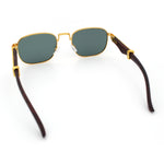 Mens Luxury Oversize Wood Buff Rectangle OG Gangster Sunglasses