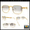 Mens Luxury Oversize Wood Buff Rectangle OG Gangster Sunglasses