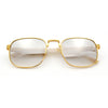 Mens Luxury Oversize Wood Buff Rectangle OG Gangster Sunglasses