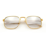 Mens Luxury Oversize Wood Buff Rectangle OG Gangster Sunglasses