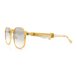 Mens Luxury Oversize Wood Buff Rectangle OG Gangster Sunglasses