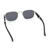 Mens Luxury Oversize Wood Buff Rectangle OG Gangster Sunglasses