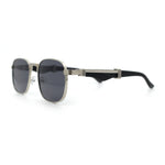 Mens Luxury Oversize Wood Buff Rectangle OG Gangster Sunglasses
