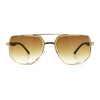 Mens Luxury Mobster Beveled Edge Lens Metal Rim Fashion Sunglasses