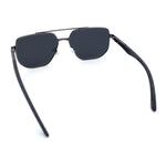Mens Luxury Mobster Beveled Edge Lens Metal Rim Fashion Sunglasses