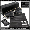 Mens Luxury Mobster Beveled Edge Lens Metal Rim Fashion Sunglasses
