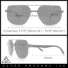 Mens Luxury Mobster Beveled Edge Lens Metal Rim Fashion Sunglasses