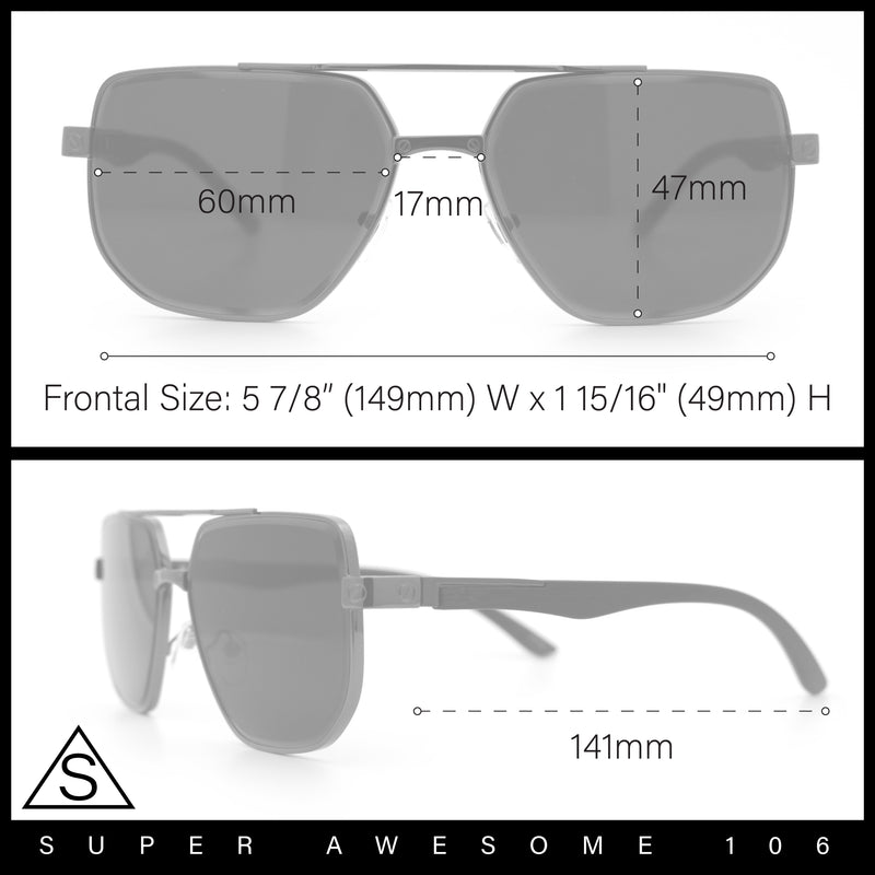 Mens Luxury Mobster Beveled Edge Lens Metal Rim Fashion Sunglasses