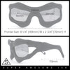 Locs Mens All Black Bold Gothic Logo Horn Rim Plastic Sunglasses