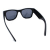 Locs Mens All Black Bold Gothic Logo Horn Rim Plastic Sunglasses