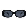 Womens Metal Chain Jewel Arm Oval Rectangle Mod Plastic Sunglasses