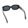 Womens Metal Chain Jewel Arm Oval Rectangle Mod Plastic Sunglasses